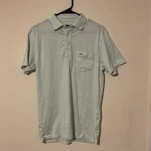 Men’s small striped Fish Hippie collared shirt.